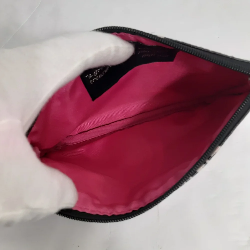 Gigi Hill Los Angeles black print makeup bag